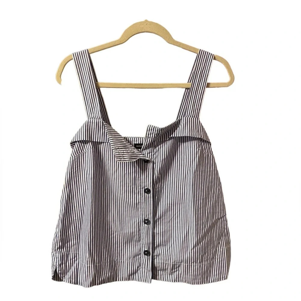 BANANA REPUBLIC BUTTON FRONT BOXY BLOUSE